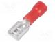 Terminal  flat, 4.8mm, 0.8mm, female, 0.5....1mm2, crimped, for cable