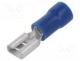 ST-003/B - Terminal  flat, 4.8mm, 0.8mm, female, 1.5÷2.5mm2, crimped, blue