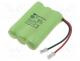 ACCU-T207 - Re-battery  Ni-MH, AAA, 3.6V, 550mAh, cables, 46x30x10.5mm