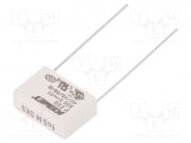 P295BJ152M500A - Capacitor  paper, Y1, 1.5nF, 500VAC, 15mm, 20%, THT, Series  P295