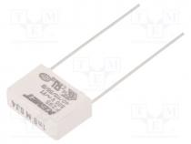 Capacitor  paper, Y1, 1.8nF, 500VAC, 15mm, 20%, THT, Series  P295