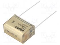 Paper capacitor - Capacitor  paper, X2, 220nF, 275VAC, 20.3mm, 20%, THT, Series  P409