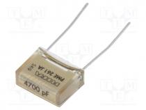 Paper capacitor - Capacitor  paper, 4.7nF, 500VAC, 10.2mm, 10%, THT, Series  PME261