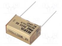 PMZ2035-100N/30 - Capacitor  paper, X1, 100nF, 440VAC, Pitch  25.4mm, 10%, THT