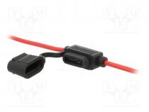  - Fuse acces  fuse holder, 19mm, 30A, on cable, Leads  2 leads, 32V