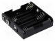 Battery Holder - Holder, Leads  6F22 type, Size  AA,R6, Batt.no  4, Colour  black