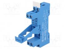 95.85.3SPA - Socket, 10A, 250VAC, Mounting  DIN, Leads  screw terminals, IP20