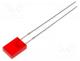 L-113IDT - LED, rectangular, 5x2mm, red, 3.2÷12.5mcd, 110, Front  flat, 20mA