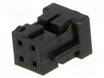 DF11-4DS-2C - Plug, wire-board, female, DF11, 2mm, PIN  4, w/o contacts, for cable