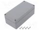 G368-IP67 - Enclosure  multipurpose, X  80mm, Y  160mm, Z  55mm, ABS, dark grey