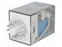 Relay  electromagnetic, 3PDT, Ucoil  24VDC, 10A/250VAC, 10A/30VDC