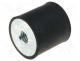   - Vibration damper, M3, Ø  8mm, rubber, L  8mm, H  3mm, 38N, 35N/mm