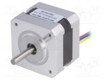 Stepper Motor - Motor  stepper, 12VDC, Shaft  smooth, max.16mNm, 42x42mm, 330mA