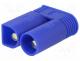 EC5-M - Plug, DC supply, EC5, male, PIN  2, for cable, soldered, Colour  blue