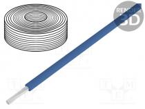  - Wire, stranded, Cu, 0.04mm2, blue, PVC, 60V, 10m