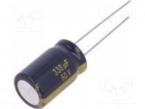Low Impedance Capacitor - Capacitor  electrolytic, low impedance, THT, 330uF, 50VDC, ±20%