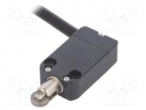 Limit switch, metal roller Ø12mm, NO + NC, 10A, max.250VAC, IP67