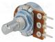 Resistor Variable - Potentiometer  shaft, single turn, 5k, 125mW, 20%, THT, 6mm, metal