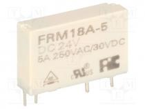 FRM18A-24VDC - Relay  electromagnetic, SPST-NO, Ucoil  24VDC, 5A/250VAC, 5A/30VDC