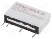 Relay  electromagnetic, SPST-NO, Ucoil  18VDC, 5A/250VAC, 5A/30VDC