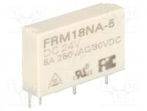 Relay  electromagnetic, SPST-NO, Ucoil  24VDC, 5A/250VAC, 5A/30VDC