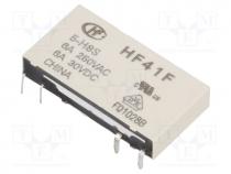 HF41F/005-H8S - Relay  electromagnetic, SPST-NO, Ucoil  5VDC, 6A/250VAC, 6A/30VDC