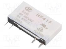 HF41F/005-HS - Relay  electromagnetic, SPST-NO, Ucoil  5VDC, 6A/250VAC, 6A/30VDC