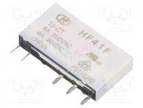 HF41F/012-ZT - Relay  electromagnetic, SPDT, Ucoil  12VDC, 6A/250VAC, 6A/30VDC, 6A