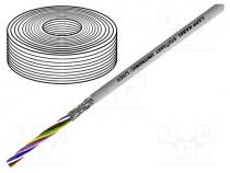 Cables - Wire, UNITRONIC® LiYCY, 4x0,14mm2, tinned copper braid, PVC, grey