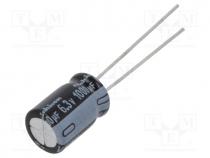 UVY0J102MPD - Capacitor  electrolytic, THT, 1000uF, 6.3VDC, Ø8x11.5mm, 20%