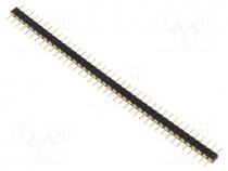 DS1004-1X40F11 - Pin header, pin strips, male, PIN  40, straight, 2.54mm, THT, 1x40