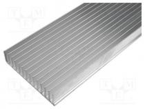 Heatsink  extruded, grilled, L  1000mm, W  165mm, H  35mm, aluminium