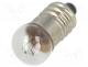  - Filament lamp  miniature, E10, 24VDC, 50mA, Bulb  spherical, 1.2W