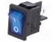  - ROCKER, DPST, Pos  2, OFF-ON, 6A/250VAC, blue, neon lamp 250V, 50m