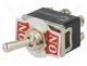 Διακόπτης - Switch  toggle, Pos  2, DPDT, ON-ON, 10A/250VAC, Leads  M3 screws