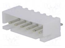 B6B-XH-A - Wire-board, socket, male, XH, 2.5mm, PIN  6, THT, 250V, 3A, -25÷85C