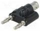 Banana Connector - 4mm banana, banana 4mm socket x2,BNC socket, 500V, double