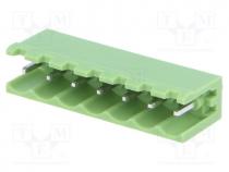 TBG-5-PB-7P-GN - Pluggable terminal block, Contacts ph  5.08mm, ways  7, straight