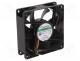  DC - Fan  DC, axial, 12VDC, 80x80x25mm, 55.77m3/h, 28dBA, Vapo, 2600rpm