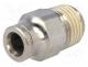 101250628 - Push-in fitting, straight, Mat  nickel plated brass