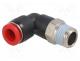   - Push-in fitting, angled, Mat  PBT, Thread  BSP 1/4"