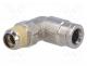 Pneumatics - Push-in fitting, angled, Mat  nickel plated brass