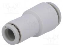 Push-in fitting, straight,reductive, -1....10bar, Øout  6mm, Øin  8m