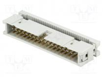 AWHP-34B - Plug, IDC, male, PIN  34, IDC, for ribbon cable, 1.27mm, gold-plated