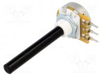  - Potentiometer  shaft, single turn, 100k, 20%, 0.4W, linear, 6mm