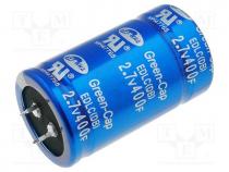 Supercapacitor, SNAP-IN, 400F, 2.7VDC, 0....20%, Body dim  Ø35x60mm