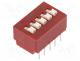 DIP-SWITCH - Switch  DIP-SWITCH, Poles number  5, 0.1A/50VDC, Pos  2, -40÷85°C
