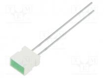 LED - LED, rectangular, 6.15x3.65mm, with side wall, green, 2÷8mcd, 100