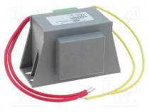 TSZZBD12/001M - Transformer  mains, 12VA, 230VAC, 12V, 1A, Leads  200mm leads