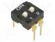 DIP-SWITCH - Switch  DIP-SWITCH, Poles number  2, ON-OFF, 0.05A/12VDC, Pos  2